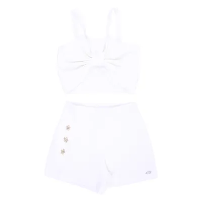 Conjunto Juvenil Menina Anjo Cropped Laço E Short Strass Conjunto Juvenil Menina Anjo Cropped Laço E Short Strass