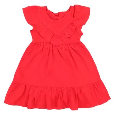 Vestido Infantil Kookabu Liso Com Detalhes De Babados