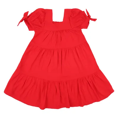 Vestido Infantil Kookabu Três Marias Com Decote Quadrado