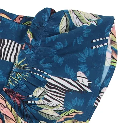 Vestido Infantil Kookabu Com Pala Redonda Estampado Vestido Infantil Kookabu Com Pala Redonda Estampado