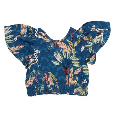 Conjunto Infantil Kookabu Blusa Estampa E Short Saia Pregas