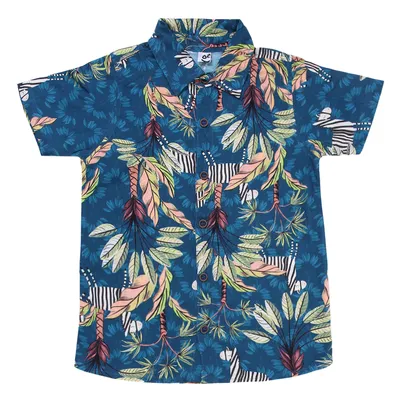 Conjunto Infantil Kookabu Camisa Estampa E Bermuda Sarja