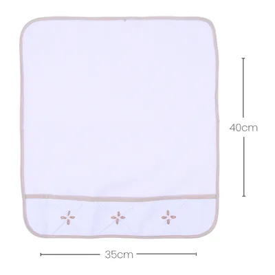 Kit Pano De Boca Art Bebê Felpa Bordado Origami - 3 Unidades