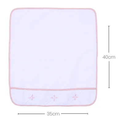 Kit Pano De Boca Art Bebê Felpa Bordado Origami - 3 Unidades