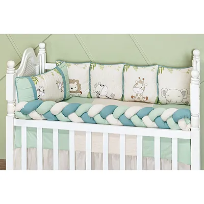 Kit Berço Tiquinho Coleção Retrô Safari Encantado - 11 Peças