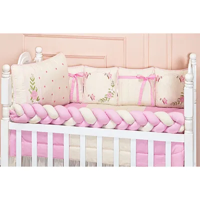 Kit Berço Tiquinho Coleção Royal Flor Encanto - 11 Peças