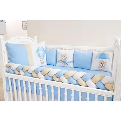 Kit Berço Tiquinho Coleção Luxo Aviador - 11 Peças