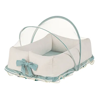 Ninho Redutor Tiquinho Liso Com Laço E Mosquiteiro