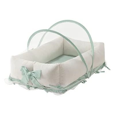 Ninho Redutor Tiquinho Liso Com Laço E Mosquiteiro