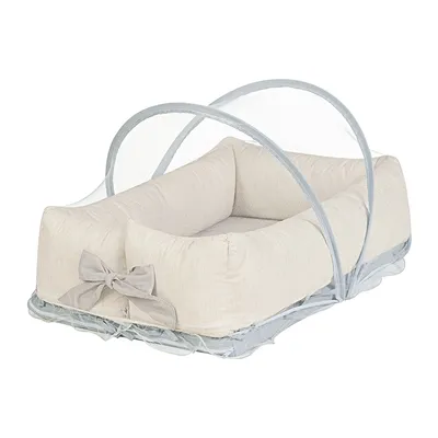 Ninho Redutor Tiquinho Liso Com Laço E Mosquiteiro