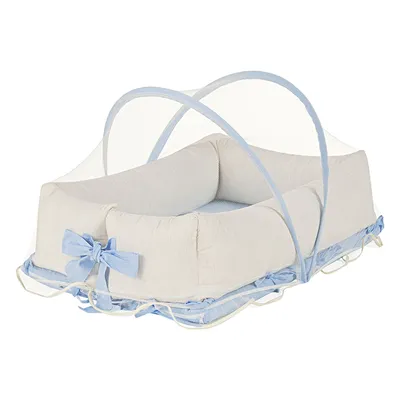 Ninho Redutor Tiquinho Liso Com Laço E Mosquiteiro Ninho Redutor Tiquinho Liso Com Laço E Mosquiteiro