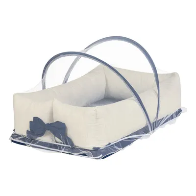 Ninho Redutor Tiquinho Liso Com Laço E Mosquiteiro Ninho Redutor Tiquinho Liso Com Laço E Mosquiteiro