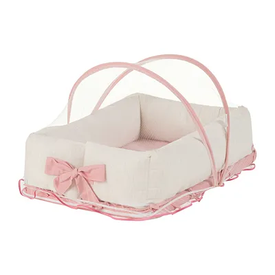 Ninho Redutor Tiquinho Liso Com Laço E Mosquiteiro
