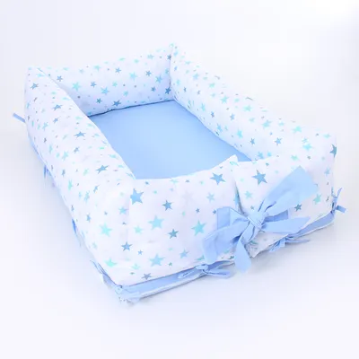 Ninho Redutor Tiquinho Laço E Mosquiteiro Estampa Estrelas Ninho Redutor Tiquinho Laço E Mosquiteiro Estampa Estrelas