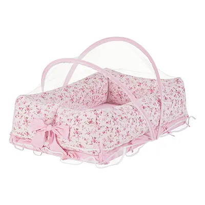 Ninho Redutor Tiquinho Laço E Mosquiteiro Estampa Flores