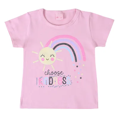 Blusa Infantil Color Mini Estampa Arco-Íris