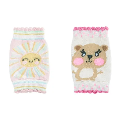 Meia Joelheira Bebê Pimpolho Antiderrapante Estampado Menina