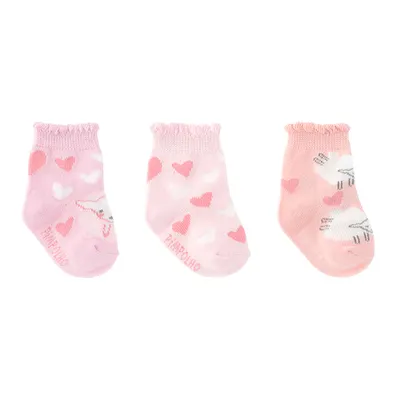 Kit Meia Bebê Pimpolho Estampada Menina - 3 Pares Kit Meia Bebê Pimpolho Estampada Menina - 3 Pares