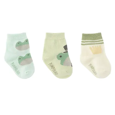 Kit Meia Bebê Pimpolho Estampada Menino - 3 Pares Kit Meia Bebê Pimpolho Estampada Menino - 3 Pares