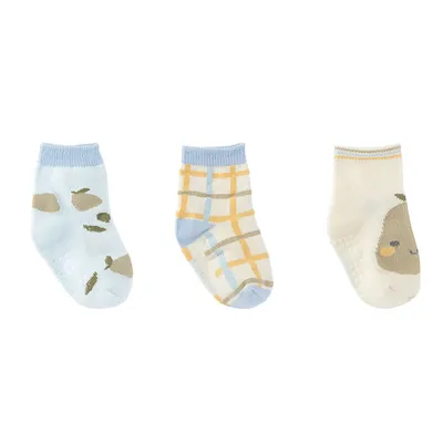 Kit Meia Bebê Pimpolho Estampada Menino - 3 Pares Kit Meia Bebê Pimpolho Estampada Menino - 3 Pares