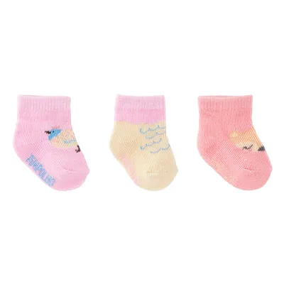 Kit Meia Prematuro Pimpolho Estampada Menina - 3 Pares