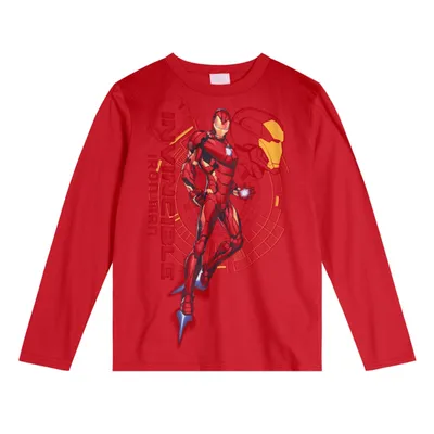 Camiseta Manga Longa Infantil Brandili Malha Vingadores