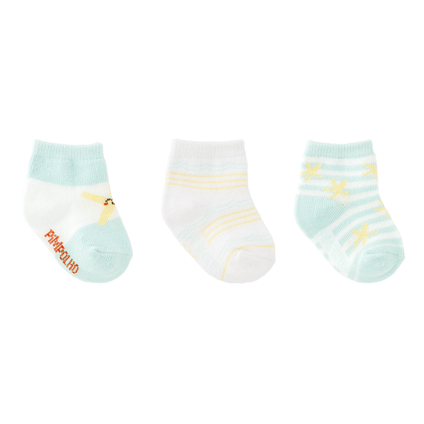 Kit Meia Recém Nascido Pimpolho Estampada Menino - 3 Pares