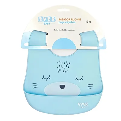 Babador Everly Silicone Com Pega Migalhas Gatinho Babador Everly Silicone Com Pega Migalhas Gatinho