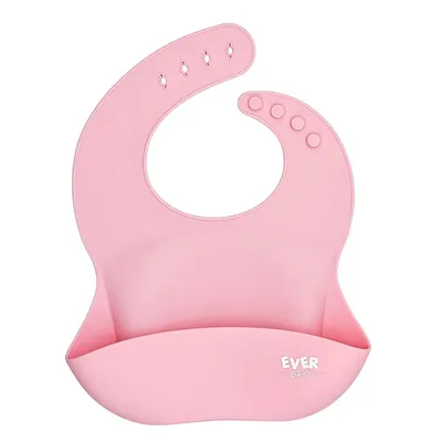 Babador Everly Silicone Com Pega Migalhas Liso Babador Everly Silicone Com Pega Migalhas Liso
