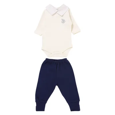 Pagão Bonettinhos Body Manga Longa Bordado E Mijão Vira Pé