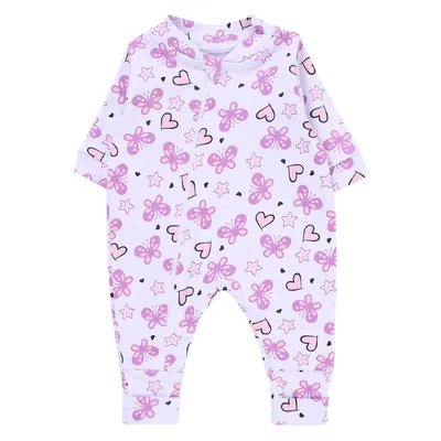 Macacão Longo Prematuro Bonettinhos Com Zíper Estampado Macacão Longo Prematuro Bonettinhos Com Zíper Estampado