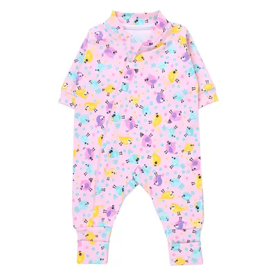 Macacão Longo Bebê Bonettinhos Com Zíper Estampado Macacão Longo Bebê Bonettinhos Com Zíper Estampado