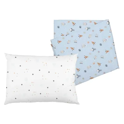 Jogo de Lençol Para Carrinho Estampa Foguete Astronauta