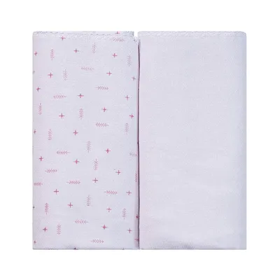 Kit Cueiro Baby Joy Flanelado Estampa Flecha Rosa