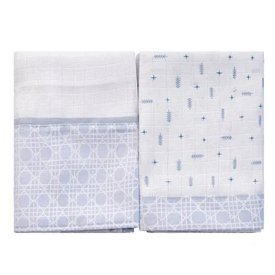 Kit Fralda Baby Joy Estampa Flechas 02 Peças Azul