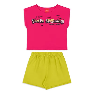Conjunto Juvenil Kely Kety Blusa Estampa E Short Moletinho