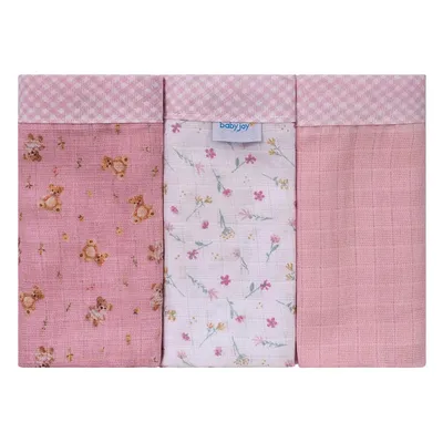 Kit Fraldas Baby Joy Ursa Florzinha 03 Peças