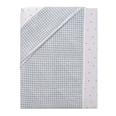 Jogo De Lençol Baby Joy Xadrez Verde 03 Peças