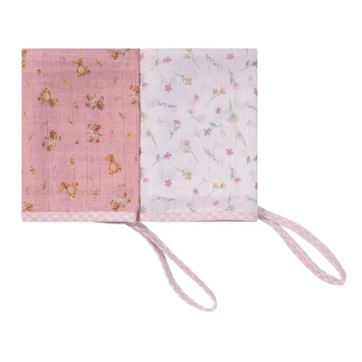 Kit Pano De Boca Baby Joy Soft Estampa Ursa - 2 Peças