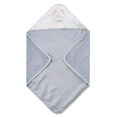 Toalha De Banho Baby Joy Felpa Bordado Urso