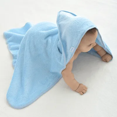 Toalha de Banho Com Capuz Baby Joy Super Seca Azul Toalha de Banho Com Capuz Baby Joy Super Seca Azul