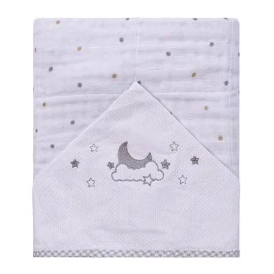Toalha De Banho Baby Joy Soft Capuz Bordado Céu