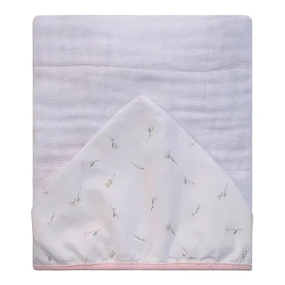 Toalha Com Capuz Incomfral Baby Joy Soft Estampa Flores
