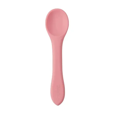 Colher Bebê Buba em Silicone Rosa
