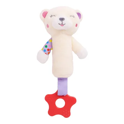 Brinquedo Pelúcia Pimpolho Urso Com Buzina E Mordedor Brinquedo Pelúcia Pimpolho Urso Com Buzina E Mordedor