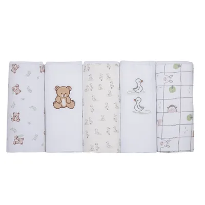 Kit Fraldas Soft Premium Estampa Urso - 05 Peças Kit Fraldas Soft Premium Estampa Urso - 05 Peças