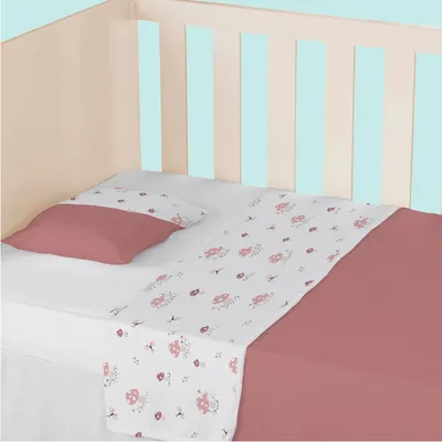 Jogo Lençol Berço Papi Estampa Cogumelo- 3 Peças Jogo Lençol Berço Papi Estampa Cogumelo- 3 Peças