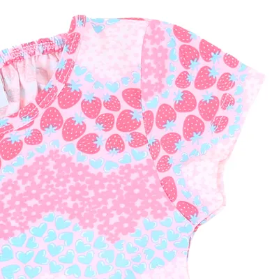 Vestido Bebê Marlan Estampa Moranguinhos Vestido Bebê Marlan Estampa Moranguinhos