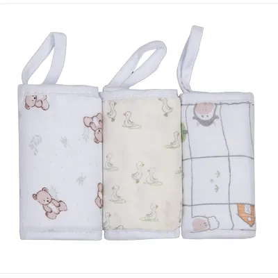 Kit Pano De Boca Papi Soft Estampa Urso - 3 Peças