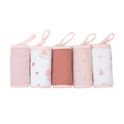 Kit Pano De Boca Papi Soft Estampa Cogumelo - 5 Peças